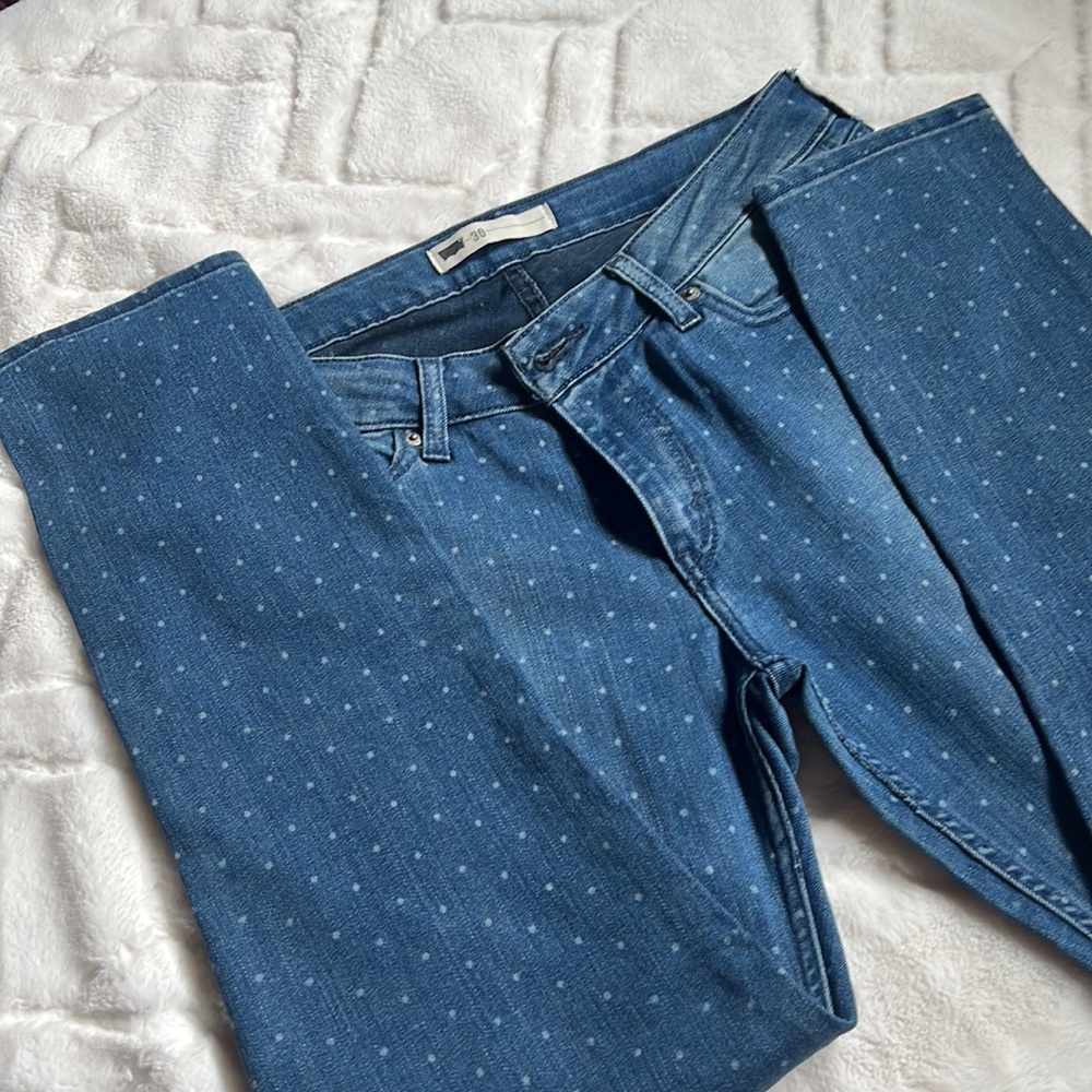 LEVIS ANKLE SKINNY Polka Dotted Jeans - Picture 3 of 5